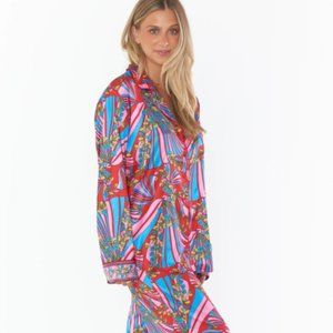 Show Me Your Mumu SMYMM Classic PJ Set Positano Paisley Satin xxl